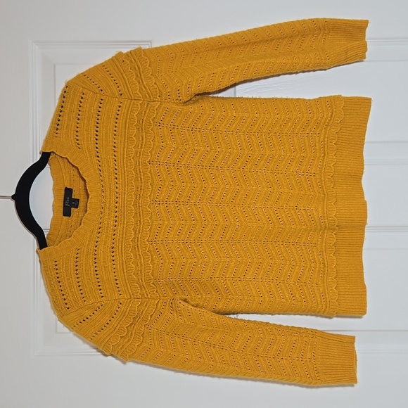 J.Crew Yellow Knit Sweater Womens Soft Lightweight Pullover Womens Small - Picture 2 of 11